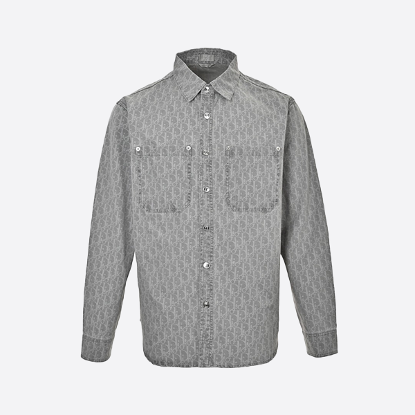 Dior 2024Fw All-Over Print Monogram Suit Denim Shirt