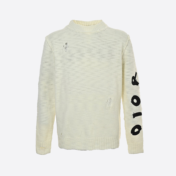 Dior 2024Fw Dinosaur Chair Embroidered Crew Neck Sweater