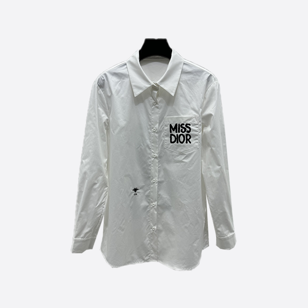 Dior letter pocket long sleeve shirt
