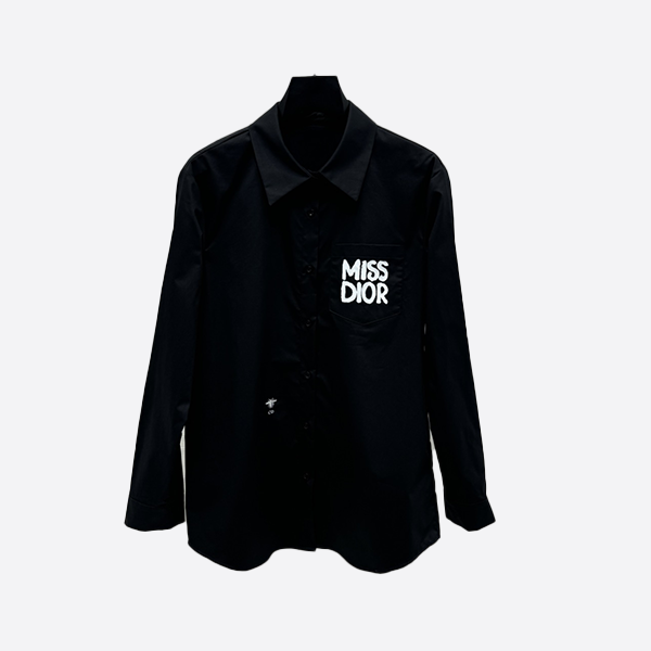 Dior letter pocket long sleeve shirt