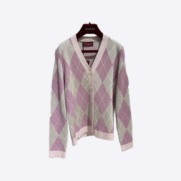 Gucci viscose and glitter wool cardigan