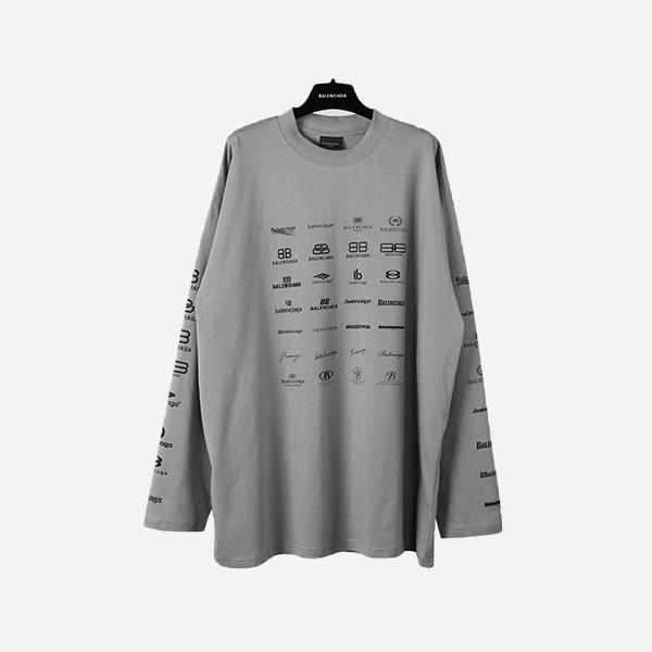 Balenciaga full logo long sleeve T-shirt