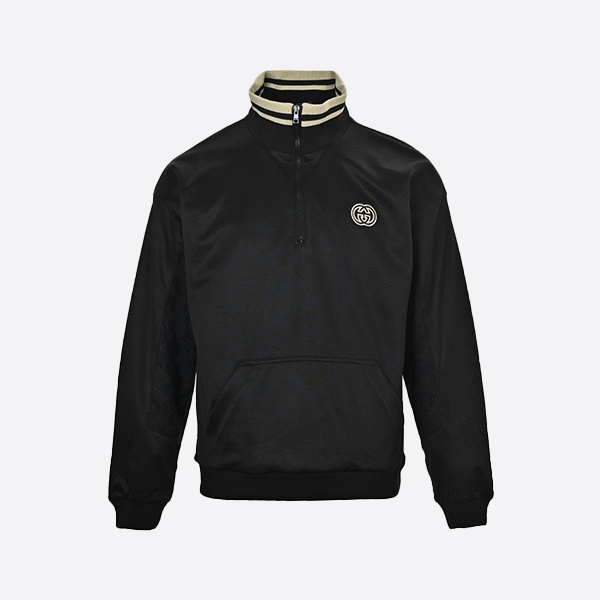 Gucci 24Fw Hollow Double G Embroidered Half-Zip School Uniform Suit Jacket