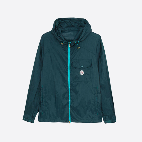 Moncler Summerkar Hooded Shell Jacket in Green