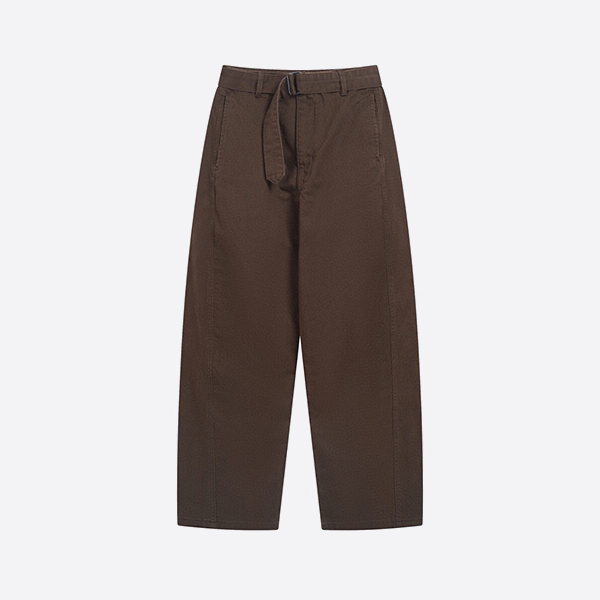 Lemaire Espresso Twist Belt Pants, Brown