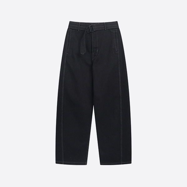 Lemaire Espresso Twist Belt Pants in Black