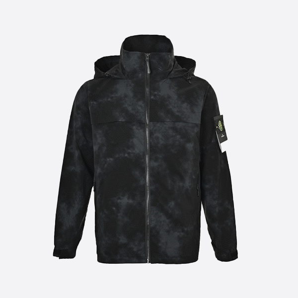 Stone Island hooded jacket with sleeve badge