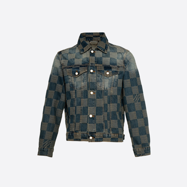 Louis Vuitton 2024 Autumn/Winter Checkerboard Vintage Denim Jacket