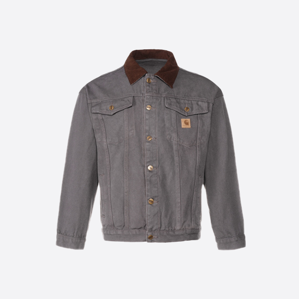 Carhartt WIP & Carhartt Vintage Distressed Heavy Wash Detroit Multi-Pocket Japanese Denim Jacket -