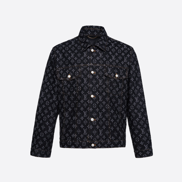 Louis Vuitton co-branded full-print long-sleeve denim jacket