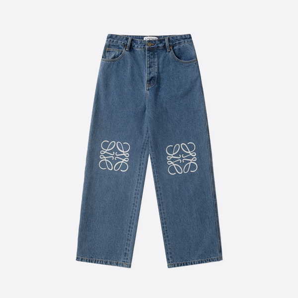 Loewe 25SS Knee Floral Denim Jeans