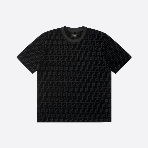 Fendi 2025SS Black Flock Short Sleeve