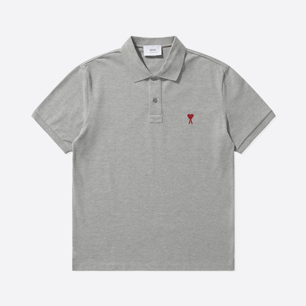 Amiri 2025 Spring/Summer Heart Embroidered Polo Shirt