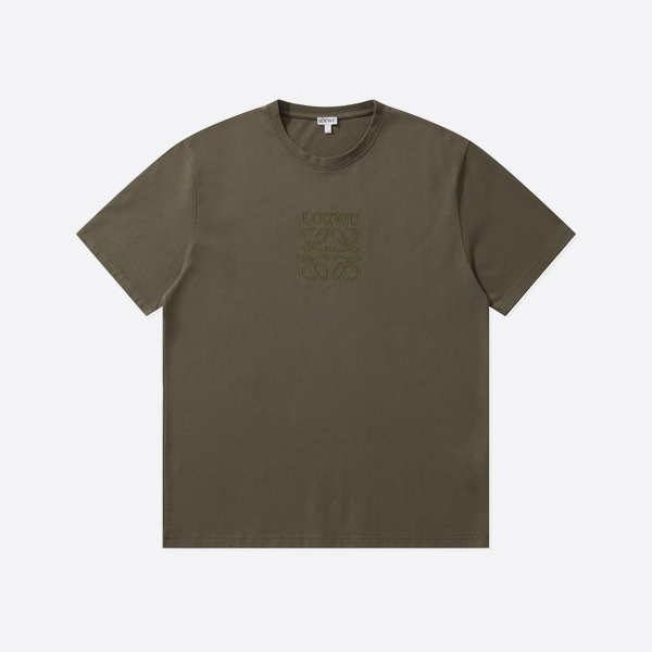 Loewe 2025ss Macaron Embroidery Short Sleeve Green