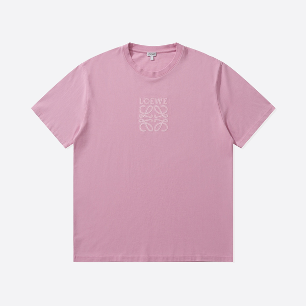 Loewe 2025 Spring/Summer Macaron Embroidery Short Sleeve Pink