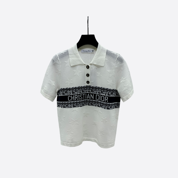Dior contrast logo knitted short sleeves