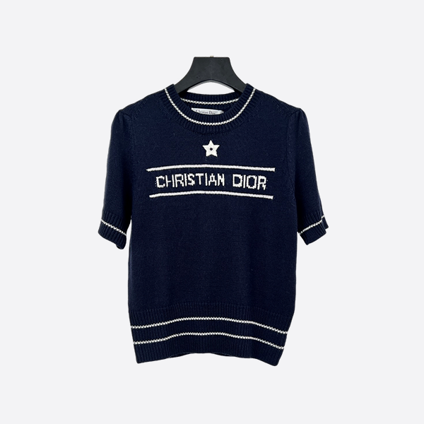 Dior 2025 New Star Puff Sleeve Series Knit Short Sleeve