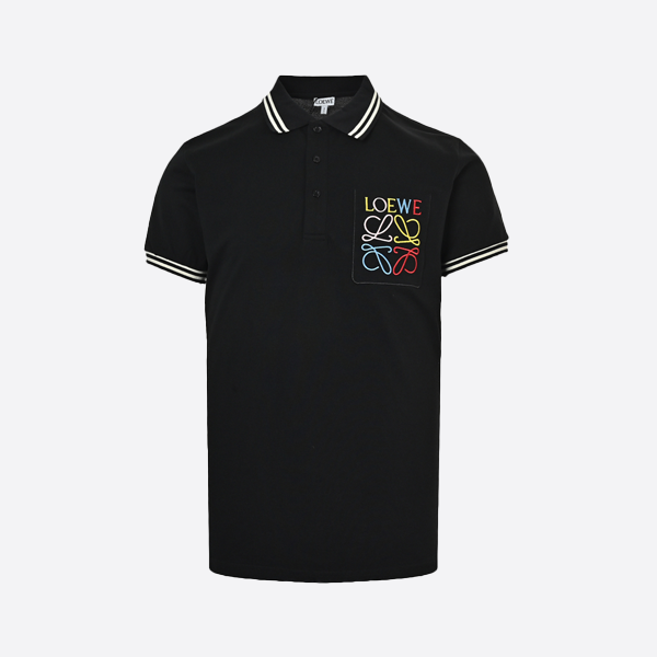 Loewe Spring/Summer 2025 Pocket Colorful Embroidered Polo Shirt Short Sleeve