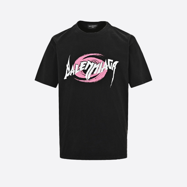 Balenciaga 25ss graffiti art letter print short sleeve