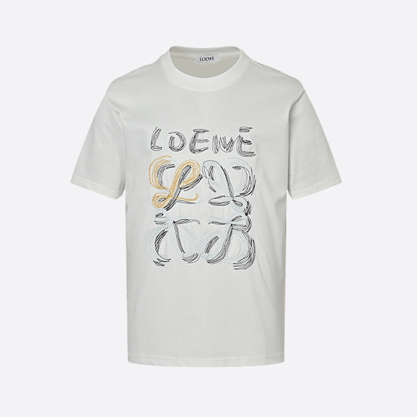 Loewe 25ss line embroidered logo short sleeve