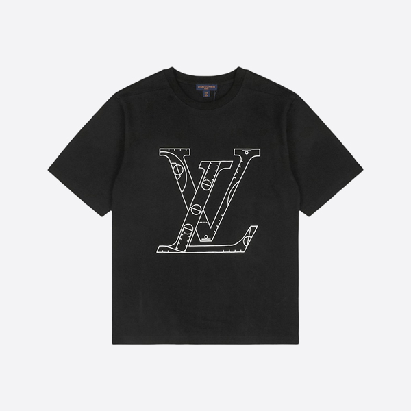Louis Vuitton × NBA Front And Back Print T-Shirt Black