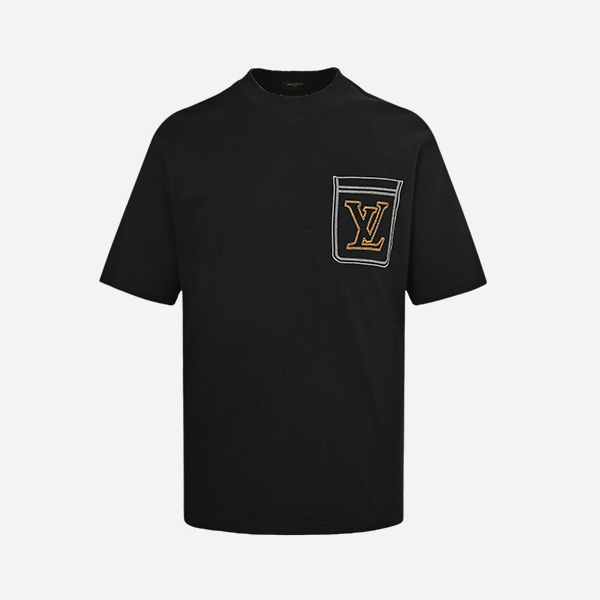 Louis Vuitton 25ss line faux pocket embroidered short sleeve