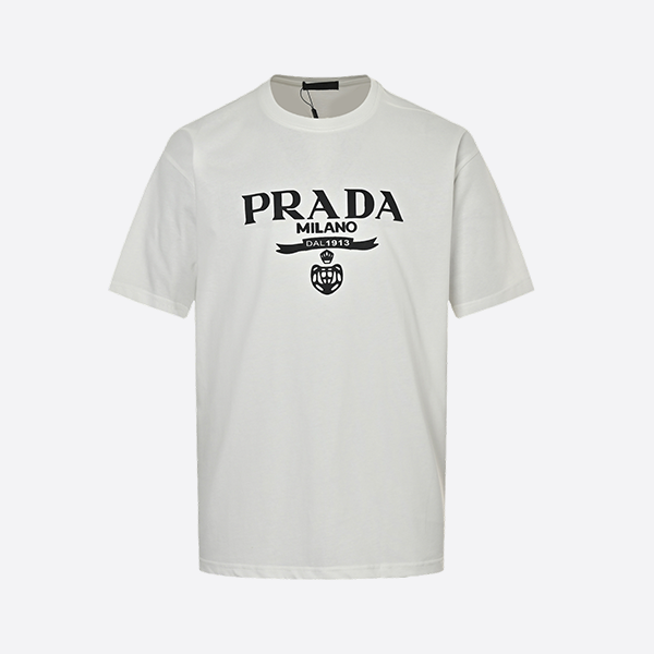 Prada classic letter logo print short sleeve