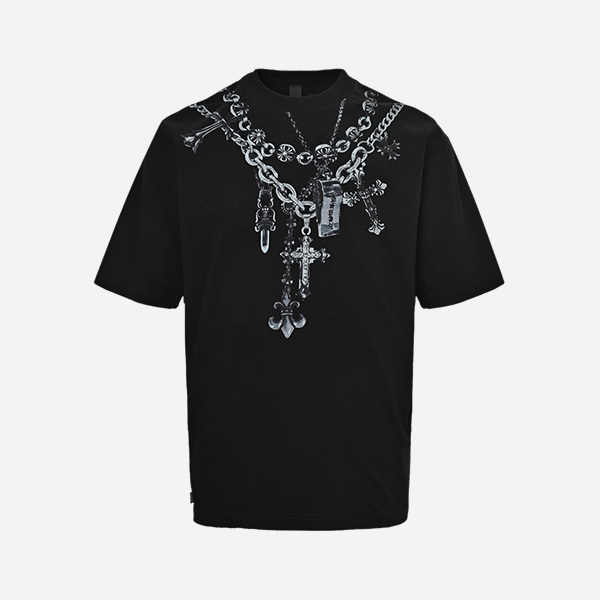 Chrome Hearts 25ss Necklace cross pendant printed short sleeves