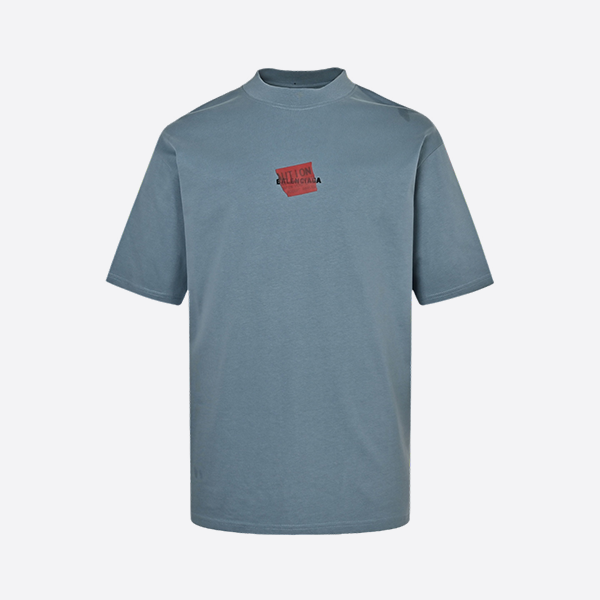 Balenciaga 25ss tape embroidered short sleeve