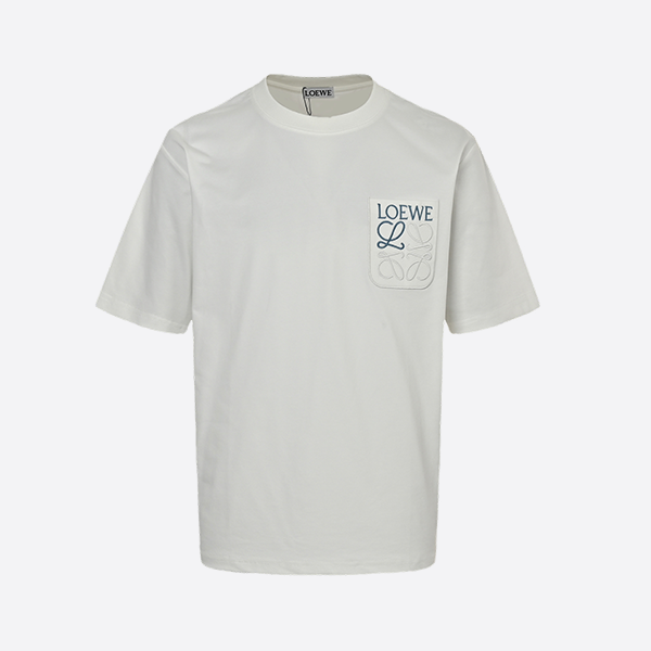 Loewe Contrast Embroidered Pocket Logo Short Sleeve
