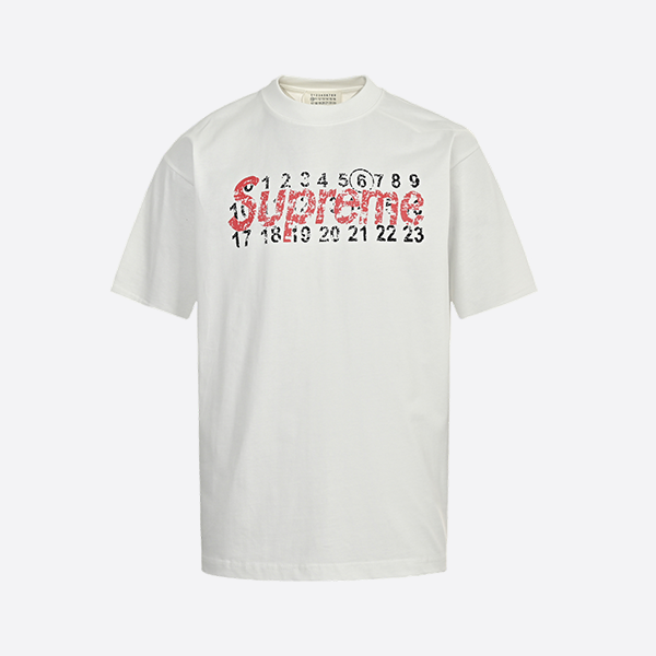 Supreme & Maison Margiela MM6 Alphanumeric Distressed Short SleevesV