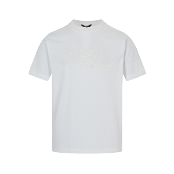 Louis Vuitton 23ss hot stamping lettering short sleeve