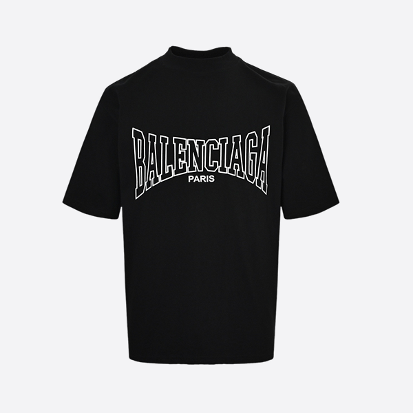 Balenciaga 24ss cracked Paris letters printed short sleeves