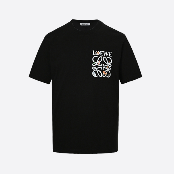 Loewe 25ss short sleeves with printed logo on chest