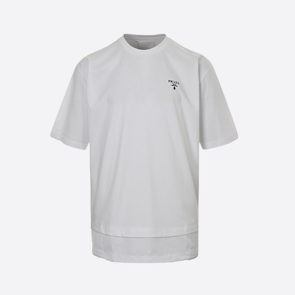 Prada Inverted triangle stitching hem short sleeves