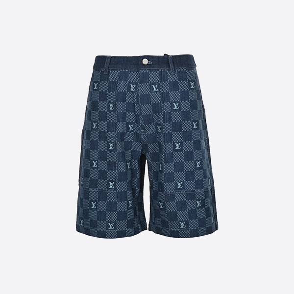 Louis Vuitton Co-branded America's Cup Checkerboard Denim Shorts