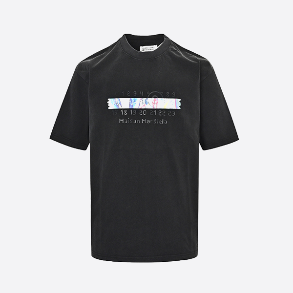 Margiela 25ss laser embroidery printed short sleeves