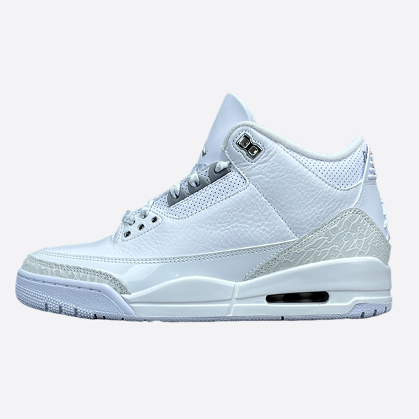 Jordan Air Jordan 3 Retro Silver Anniversary Mid-cut Retro Basketball Shoes Men's White Cement 398613-102