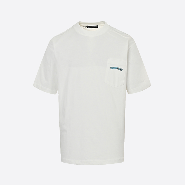 Chrome Hearts blue logo Sanskrit print short sleeves