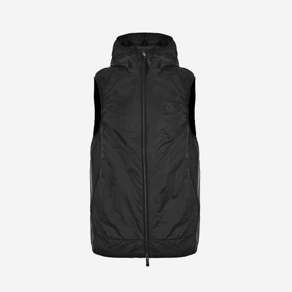 Moncler reflective print hooded vest