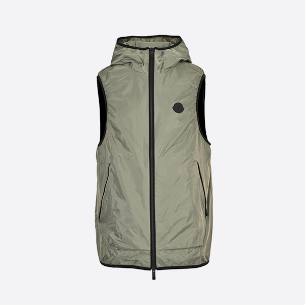 Moncler reflective print hooded vest