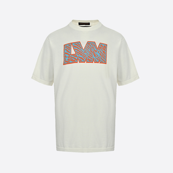 Louis Vuitton Colorful Leopard Print Lettering Short Sleeve